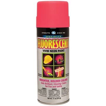 Spray Paint, Zynolyte Fluorescent Coating, 16 Oz Container, Liquid, Green