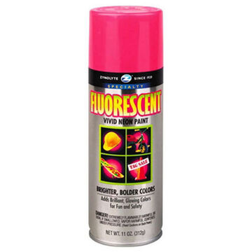 Zynolyte Fluorescent Coating Spray Paint, 16 oz Container, Liquid, Fluorescent Hot Pink, 52 sq ft at 1/2 mil Practical, 26 sq ft at 1 mil Theoretical, 24 hr