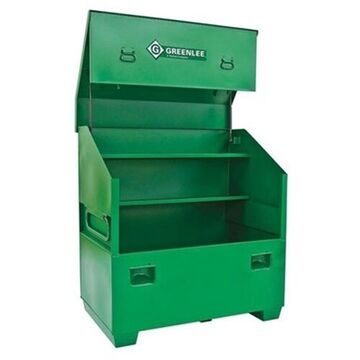Flat Top Storage Box, 30 in lg, 48 in Overall wd, 36 in ht, Steel, Green