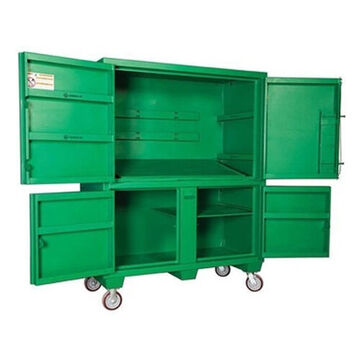 Field Office Storage Box, 30 in lg, 59 in Overall wd, 70 in ht, Steel, Green