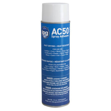 General Purpose Spray Adhesive, Aerosol Can, 12 fl oz Container, Foam, Clear