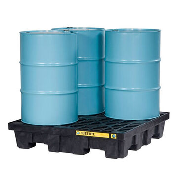 Spill Pallet Drum, 49 in lg, 49 in wd, 11 in ht, 4 Drums, 5000 lb