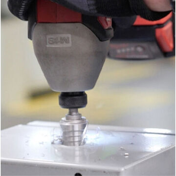 Self-Starting Step Drill, 1/8 in Minimum Hole dia, 1/2 in Maximum Hole dia, High Speed Steel