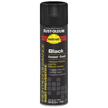 Spray Paint, 15 oz Container, Liquid, Black, 12 to 20 sq ft