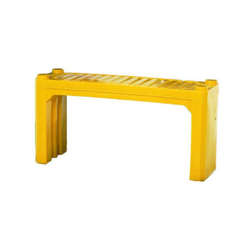 Stacking Shelf, 24 in lg, 47-3/4 in Overall wd, 14-3/4 in ht, Yellow