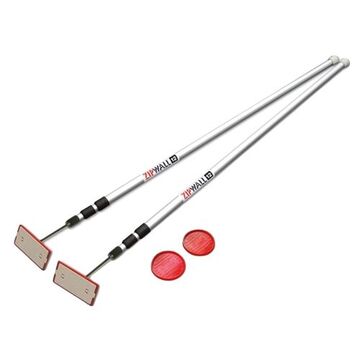 Spring Loaded Pole Kit, Anodized Aluminum, Black/Red/Silver