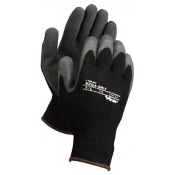 Work Gloves Thermo Supported , Rubber Palm, Black