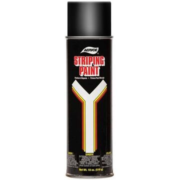 Solvent Base Striping Paint, 18 oz Container, Liquid, Asphalt Black, 20 min