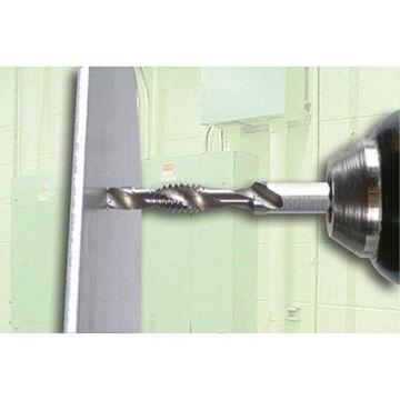 Split Point With Web Thinning Tap Drill Bit, #10 to 24 NC, 2-1/4 in lg, Hex, 1/4 in Shank dia