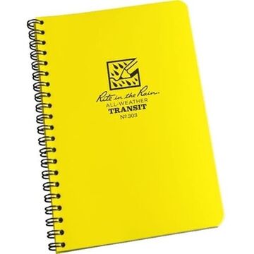 All Weather Survey Book, 7 in lg, 4-5/8 in wd, 32 Sheets, Polydura Cover, Side Wire-O Spiral