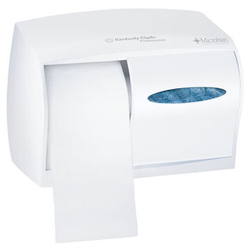 Distributeur de papier toilette standard sans noyau, 2 rouleaux, mural, plastique