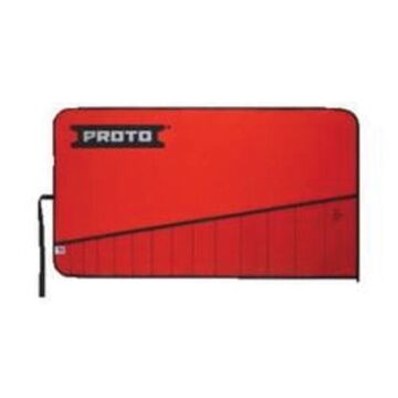 Tool Roll Pouch, 14 Pocket, Canvas, Red