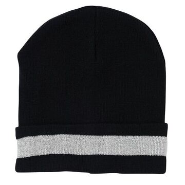 Safety Toque Hat, Universal, Black, 100% Acrylic, Head Warm