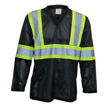 T-shirt de sécurité en filet, G, noir, polyester, 30 pouce de poids