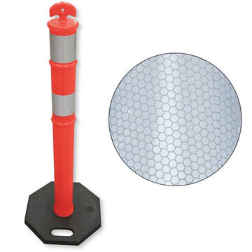 Reflective Traffic Delineator Post, 42 in ht