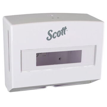 Universal Towel Dispenser, Scottfold, 120 Towels, 9 in lg, Wall, Plastic