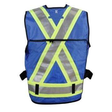 Gilet de superviseur, M, bleu, poitrine 24-3/8 pouce