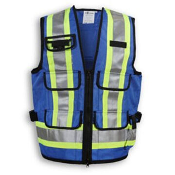 Gilet de superviseur, M, bleu, poitrine 24-3/8 pouce