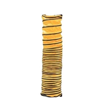 Ventilation Ducting, 20 in dia, 15 ft lg, Vinyl and Polyester, Black/Yellow