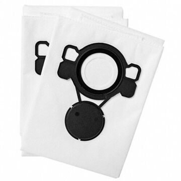 Vacuum Bag, 6 in Dia, 6 in Lg, 6 in Wd, 20 in Ht, Fleece, White, Black