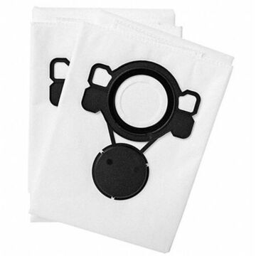 Vacuum Bag, 15 in Dia, 23 in Lg, 15 in Wd, 2 in Ht, Fleece, White, Black