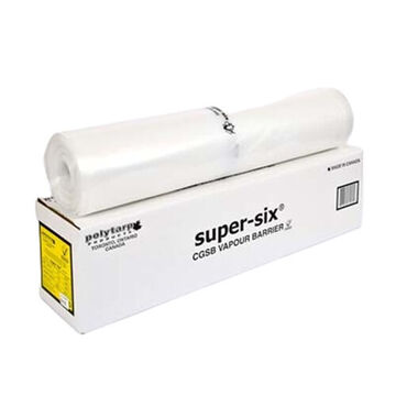 Sheet Vapor Barrier, 100 Ft Lg, 10 In Wd, 6 Mil Thk