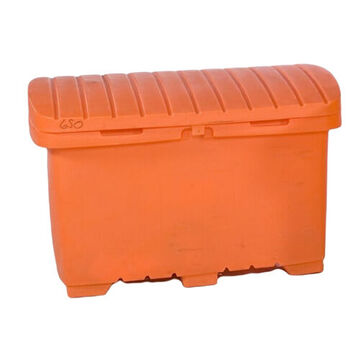 Boîte utilitaire polyvalente, 49 pouce lg, 31 pouce wd, 38 pouce dp, polyéthylène, orange