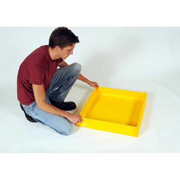 Flexible Ultra-Utility Tray, 48 in wd, 48 in dp, 4.8 in ht, PVC Fabric, Yellow