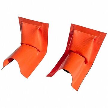 Spill Containment Berm Wall End, 8 in lg, 5 in ht, 5.5 in wd, Open-Cell Foam, Vinyl, Orange