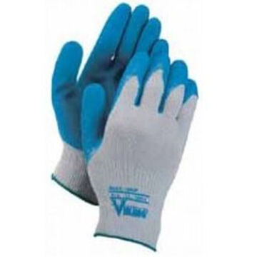 Heavy Duty Work Gloves, Rubber Palm, Blue