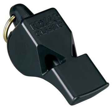 3-Chamber Pealess Whistle, 115 db, Plastic, Black, 52 mm lg, 25 mm wd