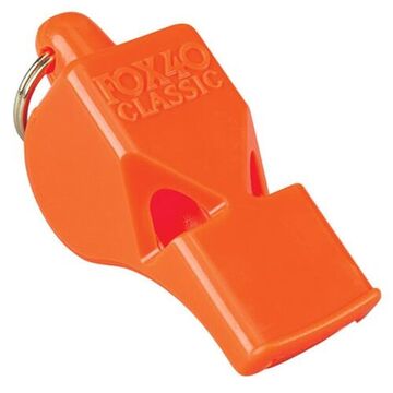 Whistle 3-chamber Pealess, 115 Db, Plastic, Orange, 52 Mm Lg, 25 Mm Wd
