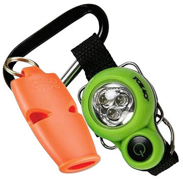 Safety Whistle, 110 db, ABS, Green/Orange