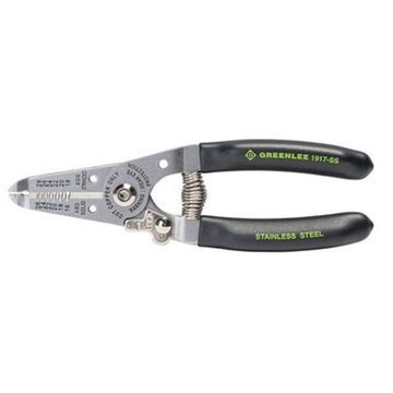 Manual Fixed Hole Wire Stripper, 16 to 26 AWG Solid, 18 to 28 AWG Stranded, 6 in lg, High Grade Stainless Steel