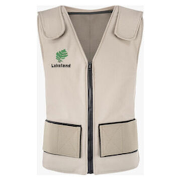 Lightweight Washable Cooling Vest, One Size, Khaki, Polycotton