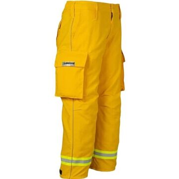 Wildland Fire Pant, M, Yellow, Nomex®, 30 to 32 in Waist