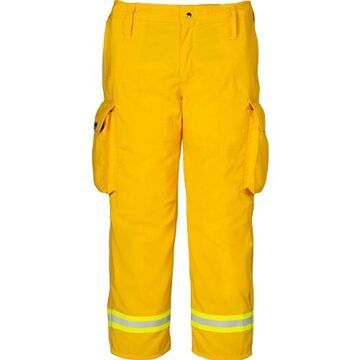 Wildland Fire Pant, M, Yellow, Nomex®, 30 to 32 in Waist