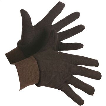 Jersey Gloves Work Gloves, Brown, Cotton