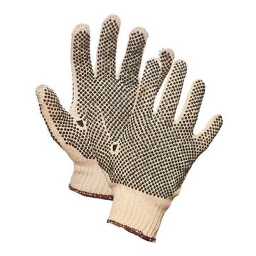Work Gloves, L, Black, Polyester