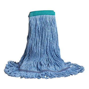 General Use, Looped Economy Wet Mop, 12 oz Headband, Blue