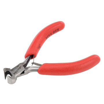 Wire Cutter, 18 AWG Cable/Wire, 4 in lg, 7/16 in wd, 1/4 in lg Jaw, Steel Jaw, Non-Ergonomic