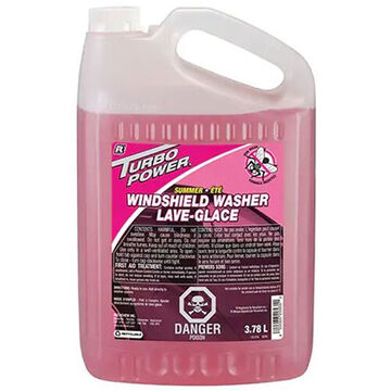 Summer Bug Wash Windshield Washer Fluid, 3.78 l Container, Jug, Pink