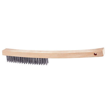 Brosse métallique à long manche 4 x 19 rangées