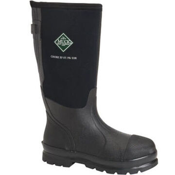 Chore Classic XF CSA Work Boot, Men's, Size 10, 15.9 in ht, Neoprene Upper, Black