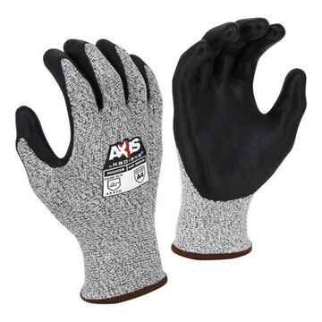 High Performance Work Gloves, Foam Nitirile Palm, Gray, High Performance Polyethylene