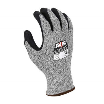 High Performance Work Gloves, Foam Nitirile Palm, Gray, High Performance Polyethylene