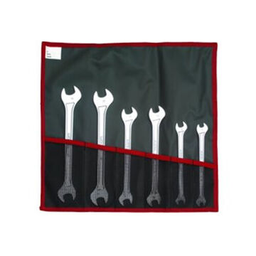 Slim Tappet, Open End Wrench Set, Flat Handle, Satin