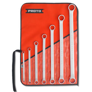 Box End Wrench Set, 7 Pieces, Corrosion Resistance, Alloy Steel, Full Polish