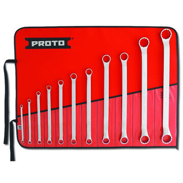 Box End Wrench Set, 11 Pieces, Metric, Alloy Steel, Full Polish