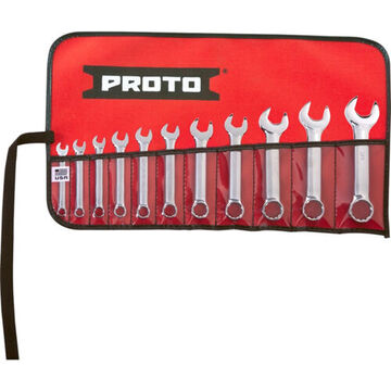 Combination Wrench Set, 11 Pieces, Alloy Steel, Full Polish